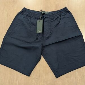 Mens Rodd Gunn "Tucker Road" Cotton/Linen Resort Shorts Navy